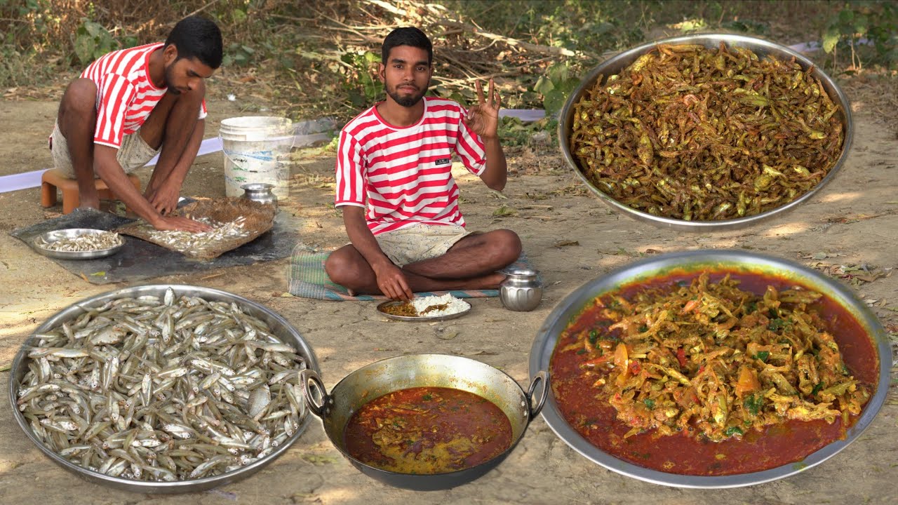 छोटी मछली को साफ कैसे करें एकदम देसी तरीके से | Fish Curry | Small Fish Masala Recipe village style