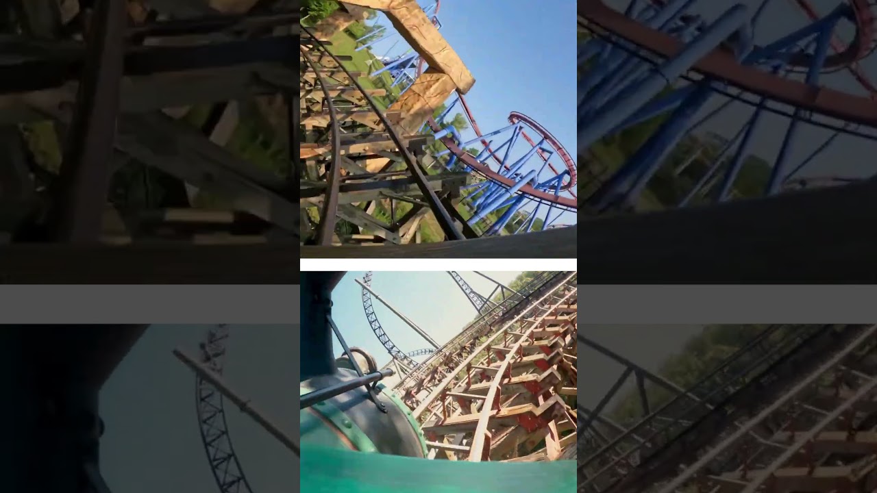 Which coaster is better? Adventure Express or Thunderation? #rollercoaster