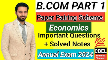 B.Com part 1 important Questions annual exam 2024/ important guess 2024/notes 2024/ CBEL