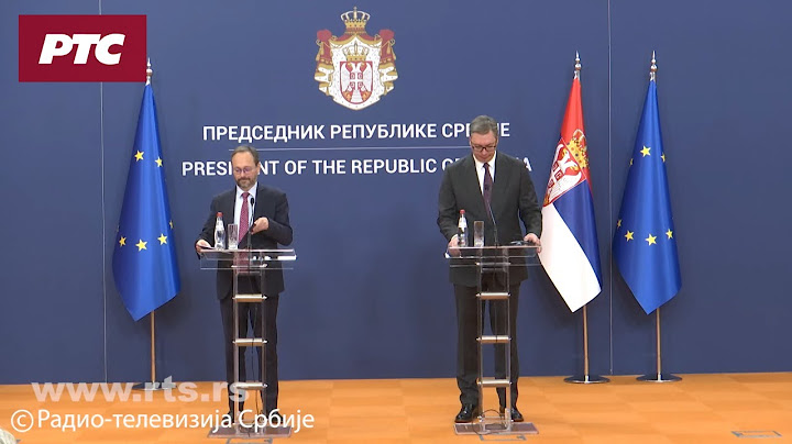 Obraćanje predsednika Srbije Aleksandra Vučića i šefa Delegacije EU u Srbiji Emanuela Žiofrea