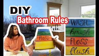 HOW tO MAKE A Bathroom Sign |  DIY