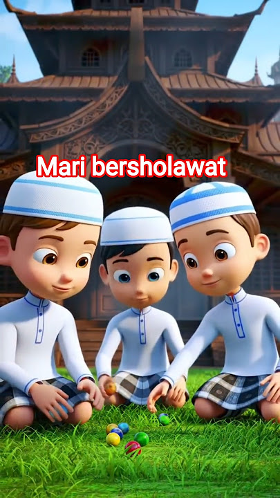 Qomarun – Santri Kecil Bermain di Halaman Masjid #animasianak #shortsanak #sholawatanak