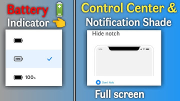 Control center miui 12 || How to enable full screen redmi note 6 pro || Battery indicator
