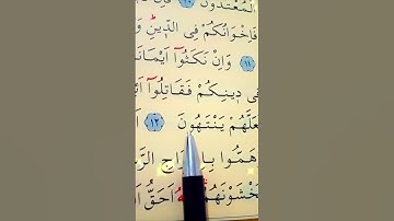 سورة التوبة الأية 12 إلى 13 القارئ سعد الغامدي