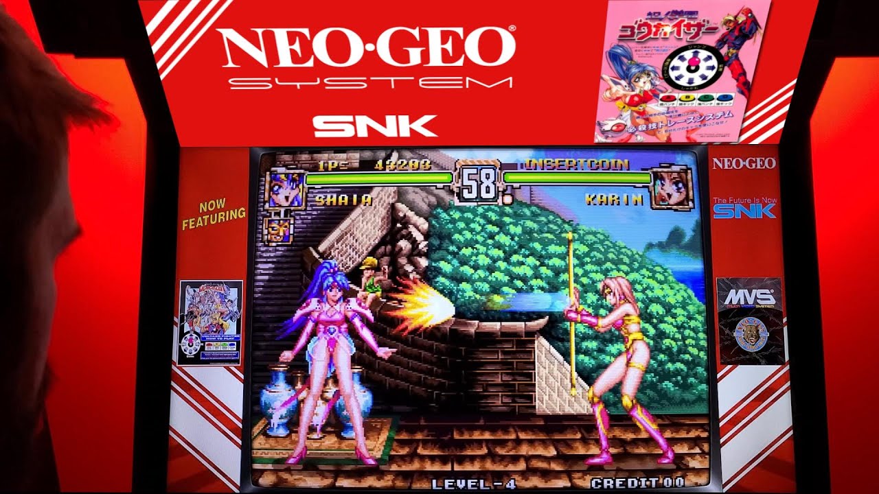 Voltage Fighter Gowcaizer Arcade Cabinet MAME Gameplay w/ Marquee