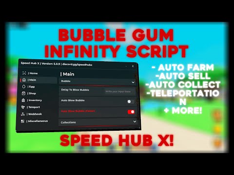 OP Bubble Gum Infinity Script Speed Hub X! mobile&Pc pastebin! | Auto Farm,Auto Sell,Auto Collect!