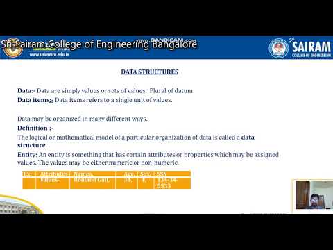 LectureVideo 18CS32 Module1 Data Structures, Classifications Primitive & Non Primitive- Reji Thomas