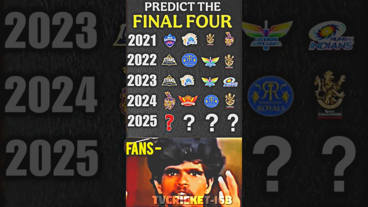 IPL 2025 TOP FOUR TEAM 🥶😱