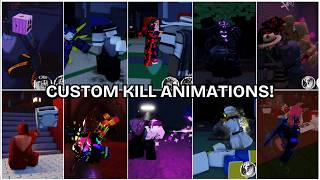 USING KILLER SKINS WITH CUSTOM KILL ANIMATIONS! | Roblox Forsaken