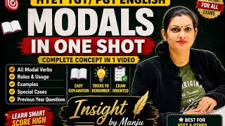 #MODALS FOR HTET #TGT/PGT ENGLISH #IMPORTANT FOR All GOVT/TET/BOARD EXAMS#‎⁨@InsightsbyManju⁩#👍🙏💯😀