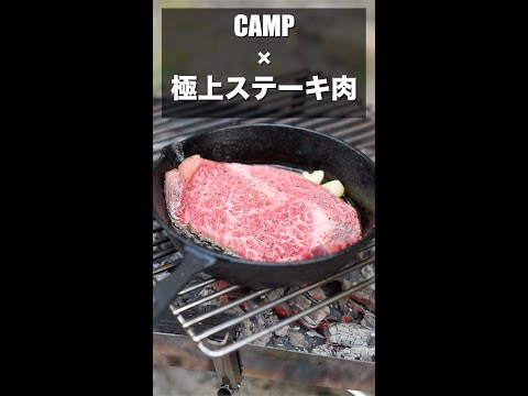 【ASMR】焚火とステーキと肉食女