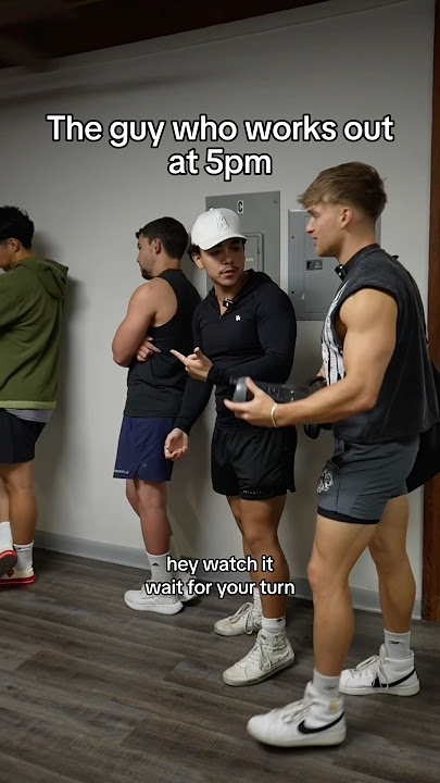 What time do you go to the gym? 😂👀 #youtubeshorts #youtubeviral #gym #fitness #skits #shortsviral
