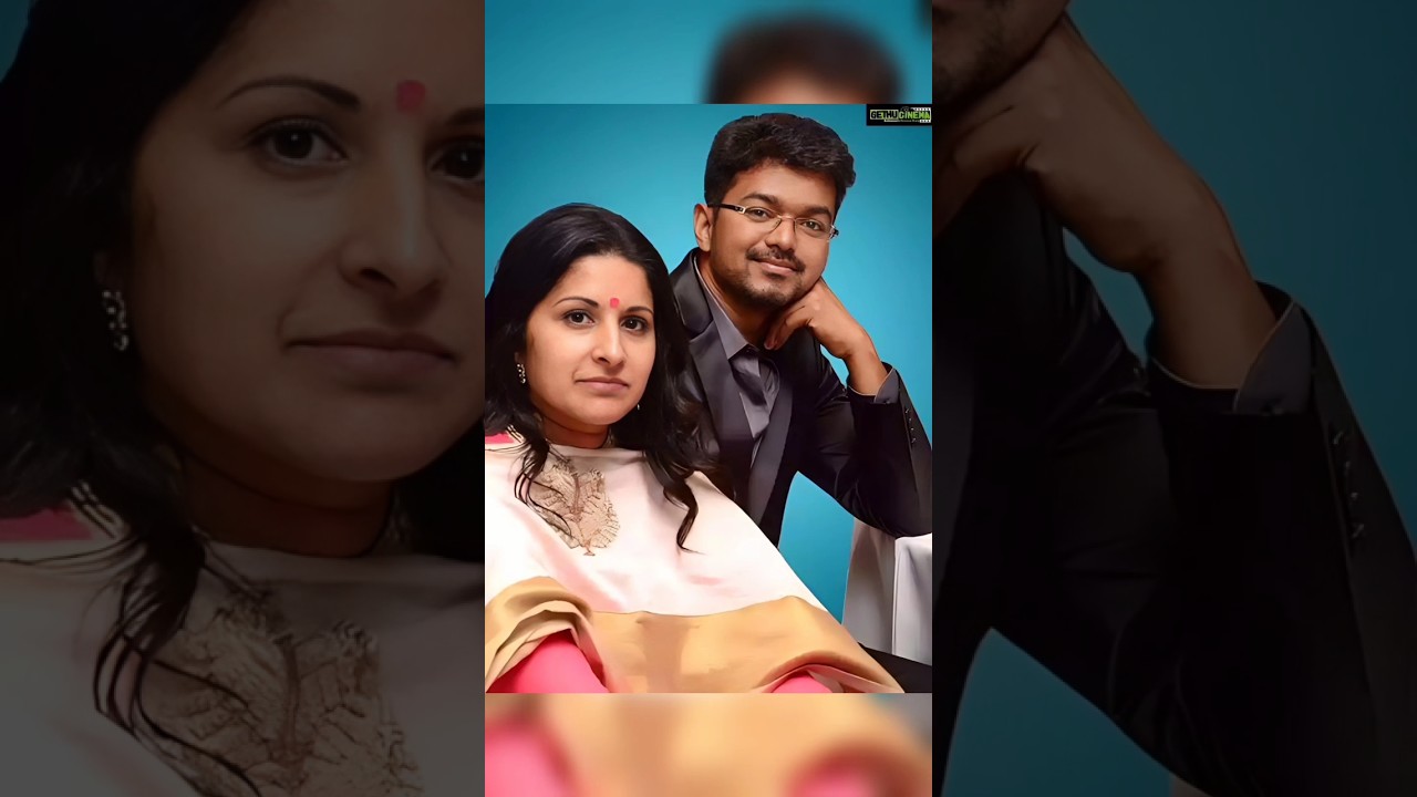 Thalapathy Vijay with his beautiful wife Sangeeta Sornalingam 