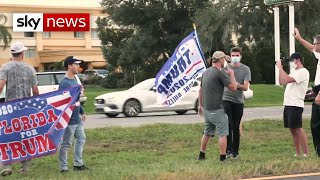 US Election: Rival Trump and Biden supporters clash at Florida rally