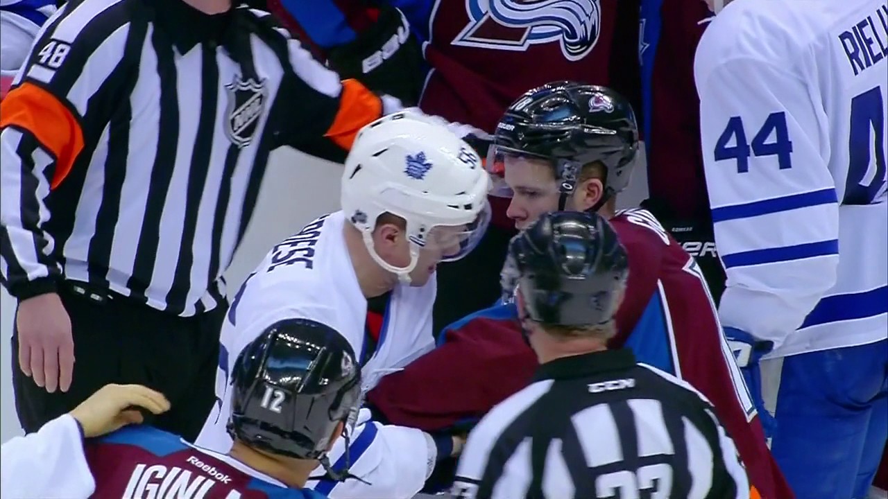 Martin levels Soderberg with hit at centre ice