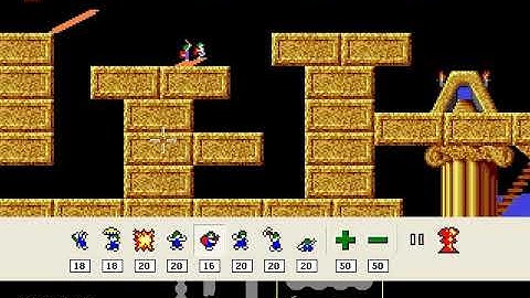 Lemmings Fun Level 24: Nightmare on Lem street