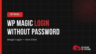How To Login To Wordpress Without Pword Cloudraptor Magic Login