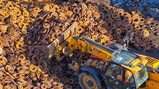 Drone Tour of EMR Bradford Scrapyard – Steel Shearing, Material Handling & Massive Brake Disc Pile!