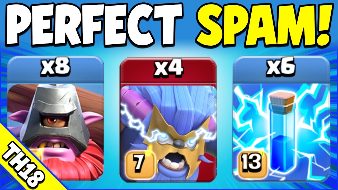 Skill Required: 1/10 Strength: 10/10! Best TH18 Attack Strategy for Ranked Mode (Clash of Clans)