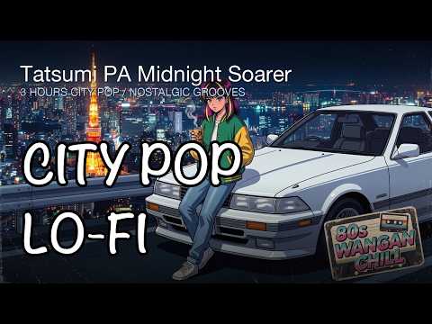🌃【作業用BGM】辰巳PA・真夜中のソアラと東京タワー - Tatsumi PA