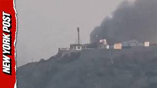 Smoke Rises From Yemen Presidential Palace After Houthi Attack