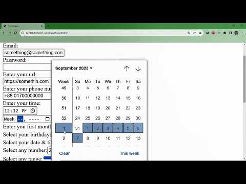 85. Simplified Week Selection: HTML Form Input Type 'Week' Demystified.