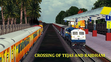 Crossing of two prestigious trains Tejas & Rajdhani Express || MSTS Open Rails Kobra Route