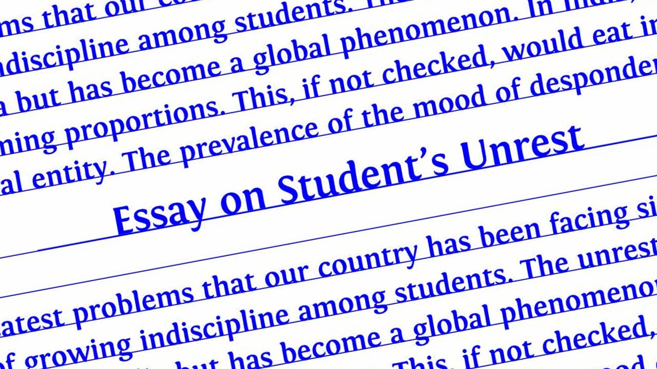 Write an Essay on Student’s Unrest in English || Essay writing || Paragraph Writing