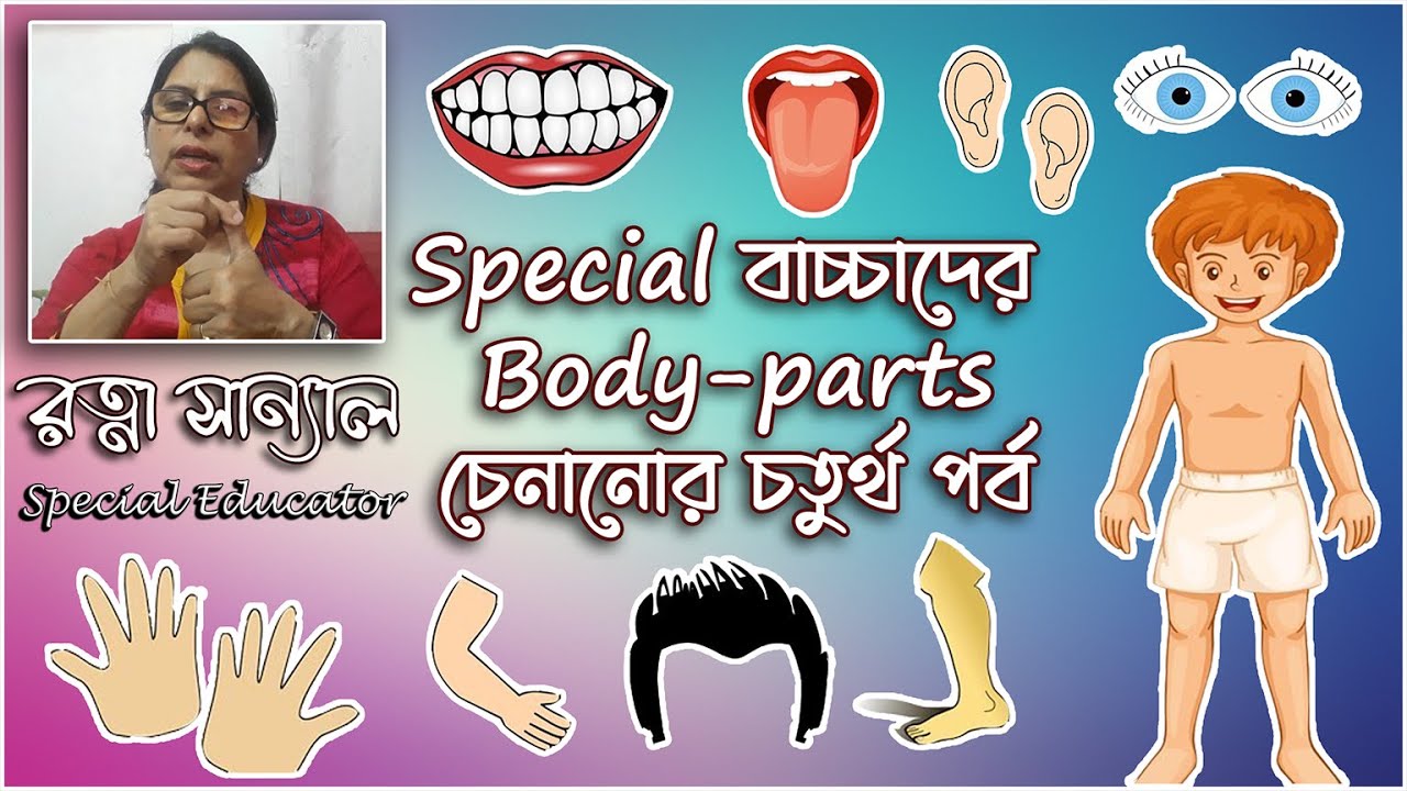 How to teach different body parts to a special child. Episode-4