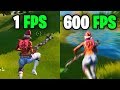 What it feels like to play in 600 FPS - Fortnite Frame rate Comparison 60 vs 144 FPS vs 240 FPS/hz