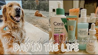 DITL: LAST FIRST DAY OF COLLEGE, SKINCARE PRODUCTS, WALKING THE DOGS AND MORE // EMILY MARIE