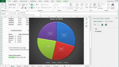 Excel: Multiple Cell Ranges and Pie Charts