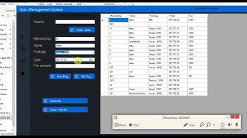 Gym management software in c# using access database