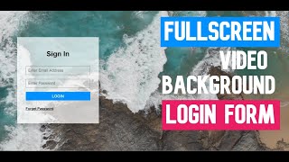 Transparent login form with  background video || WEB BURNER