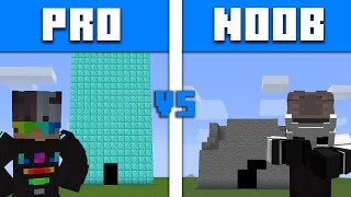 NOOB vs PRO: GÜVENLİKLİ KULE YAPI KAPIŞMASI! - Minecraft