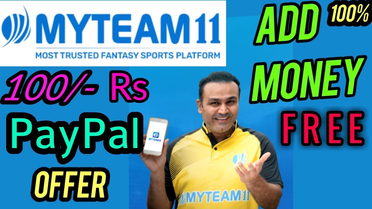 Myteam11 fantasy  /add money offer 2019