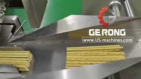 Stick shaped biscuit cookie counting feeding automatic horizontal bag packaging machine