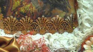 Fall Autumn Owl Lace Wall Hanging