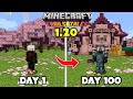 I survived 100 days in 120 in minecraft hardcore  lordn gaming