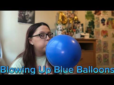 Blowing Up Blue Balloons