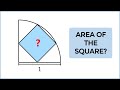 Challenging problem given to students  square in a quadrant