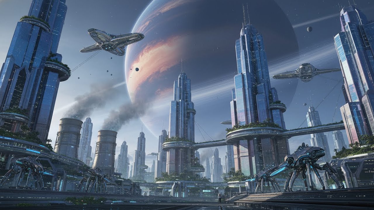 4K Alien Megacity | Dark Space Music for Deep Focus and Intellectual ...