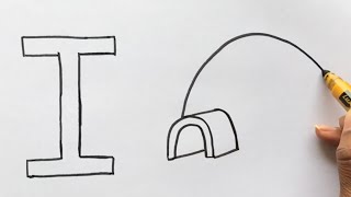 I for Igloo Drawing | Alphabet | ABCs | Step by Step Drawing