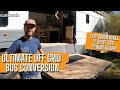 MUST SEE! Bus Conversion | Flip Down Wall/Deck, Split Air Conditioners, 2700 WATTS of Solar