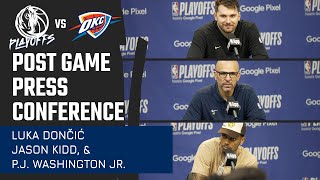 Luka Dončić, Jason Kidd, & P.J. Washington Jr. - Round 2 Game 4 vs OKC | Post Game Presser