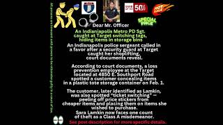 Indiana Police Sgt Caught Switching Price Tags at Target Arrested. #subscribe #shorts #fyp #news #b