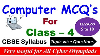 Computer MCQ's For class 4 ( Important Computer Question & Answers) ~ Computer Quiz ~ ICT PART-2