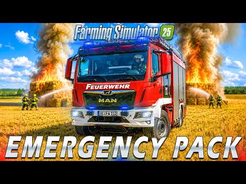 FS25 🚜 FREE FIRE DEPARTMENT DLC for PC & CONSOLE | My First Impression 🚒 EMERGENCY PACK
