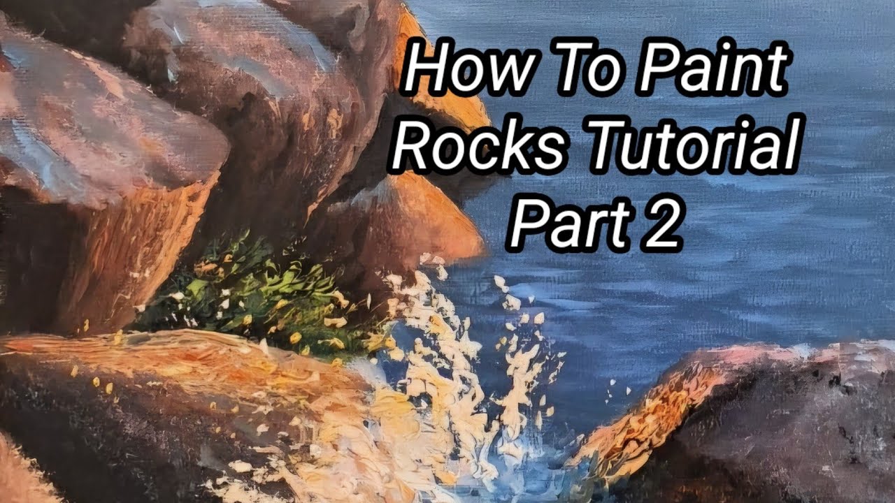 How to Paint Rocks Art Tutorial Part 2#oilpainting #painting - YouTube