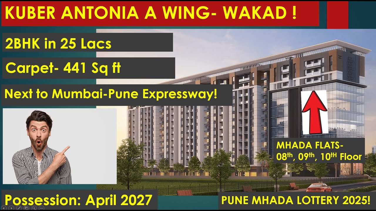 KUBER ANTONIA 2BHK WAKAD Scheme 922 Mhada Pune lottery 2025 | 